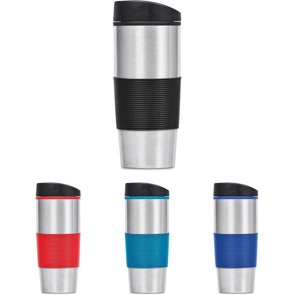 Ridge Stainless Steel & Plastic Double - Wall Tumbler - 450ml - Brand your company Logo! Get a quote - Promo Lingo