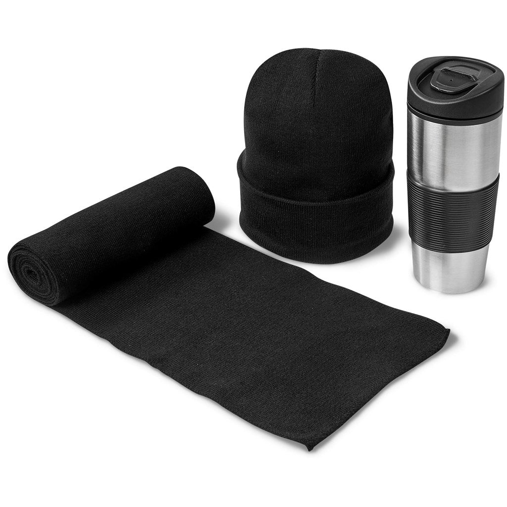 Ridge Winter Gift Set: Cozy Beanie, Scarf, and Tumbler - Brand your company Logo! Get a quote - Promo Lingo