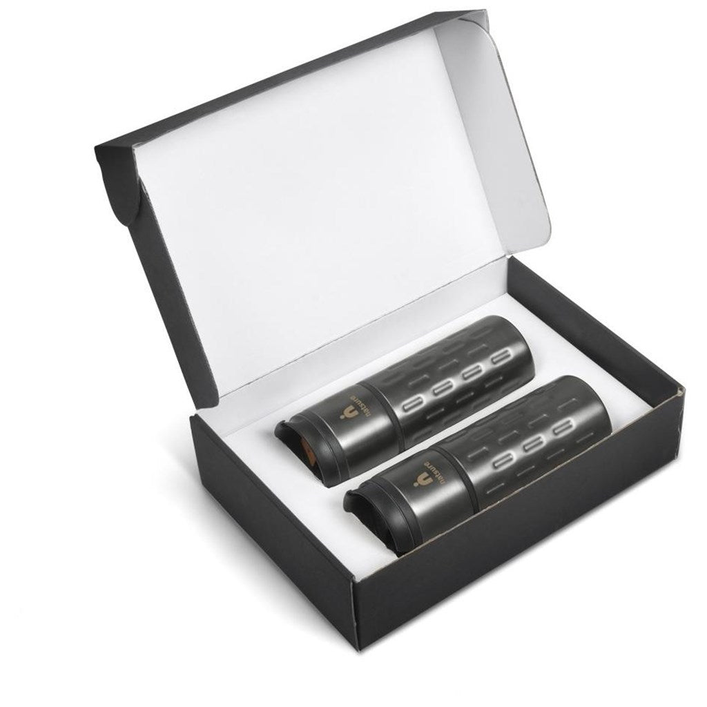 Serendipio Binary One Drinkware Gift Set in Elegant Box - Brand your company Logo! Get a quote - Promo Lingo