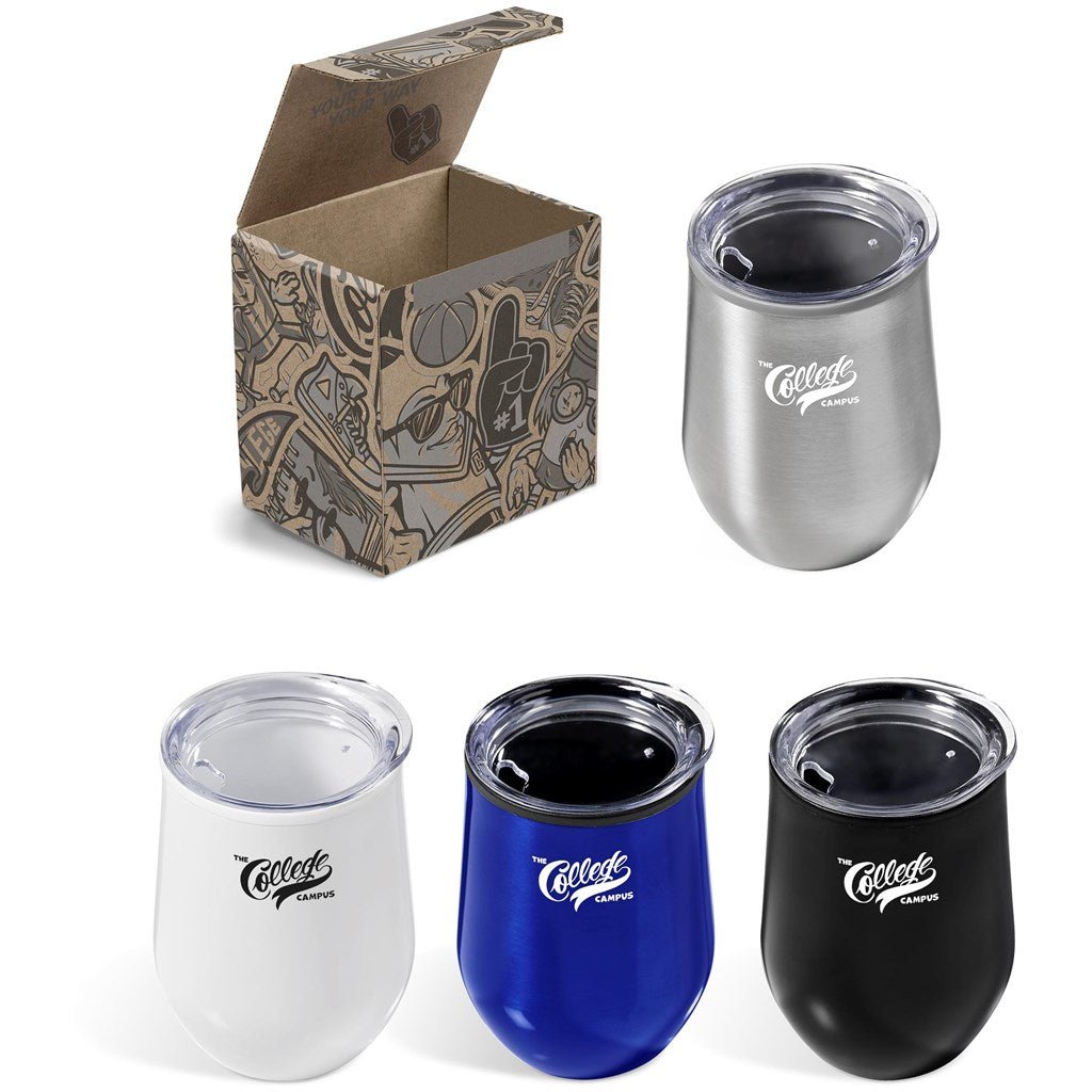 Serendipio Madison Cup in Bianca Custom Gift Box Gifting - Brand your company Logo! Get a quote - Promo Lingo