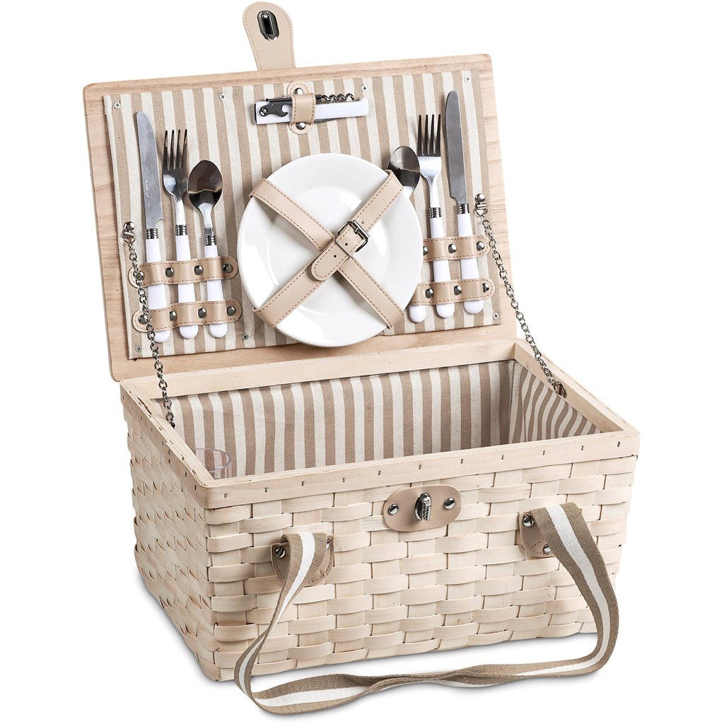 Serendipio Montega 2 - Person Picnic Basket - Brand your company Logo! Get a quote - Promo Lingo