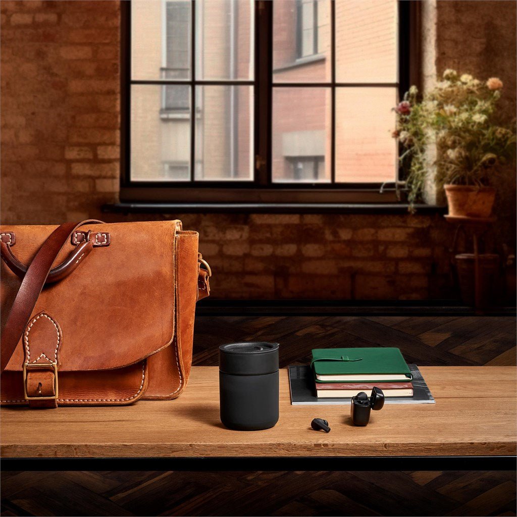 Serendipio Pimlico Ceramic Coffee Tumbler – 300ml Travel Mug - Brand your company Logo! Get a quote - Promo Lingo