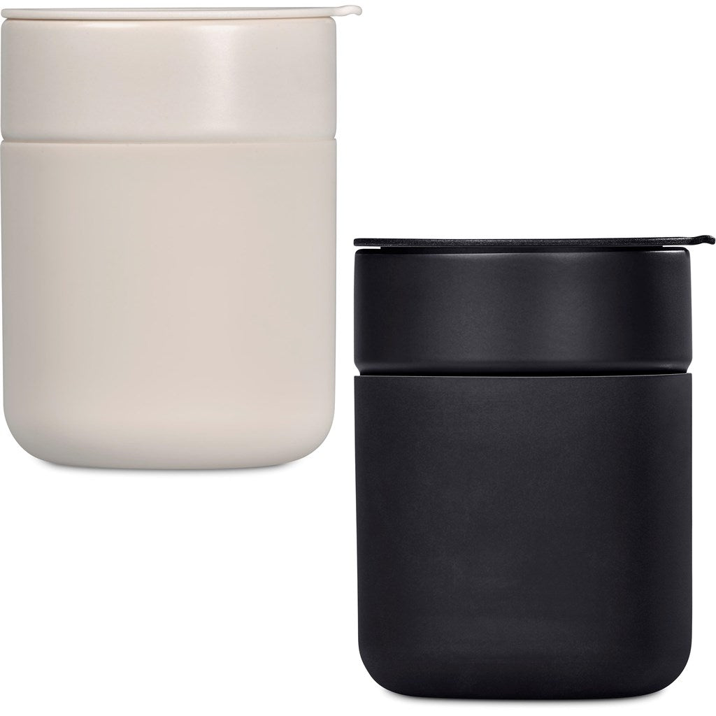 Serendipio Pimlico Ceramic Coffee Tumbler – 300ml Travel Mug - Brand your company Logo! Get a quote - Promo Lingo