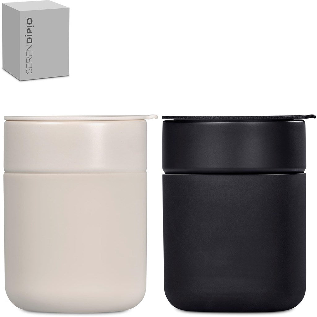 Serendipio Pimlico Ceramic Coffee Tumbler – 300ml Travel Mug - Brand your company Logo! Get a quote - Promo Lingo