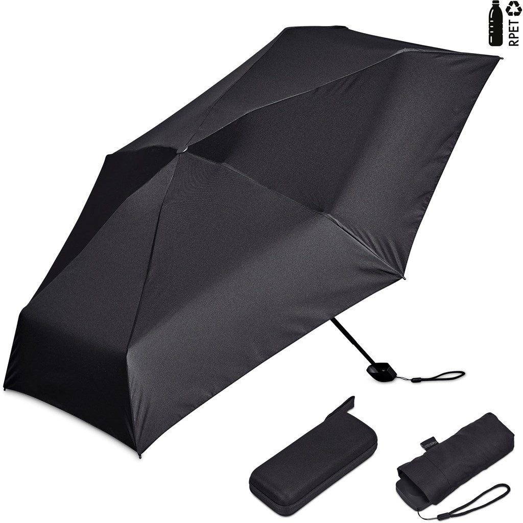 Serendipio Salem Recycled PET Compact Umbrella with EVA Pouch - Brand your company Logo! Get a quote - Promo Lingo