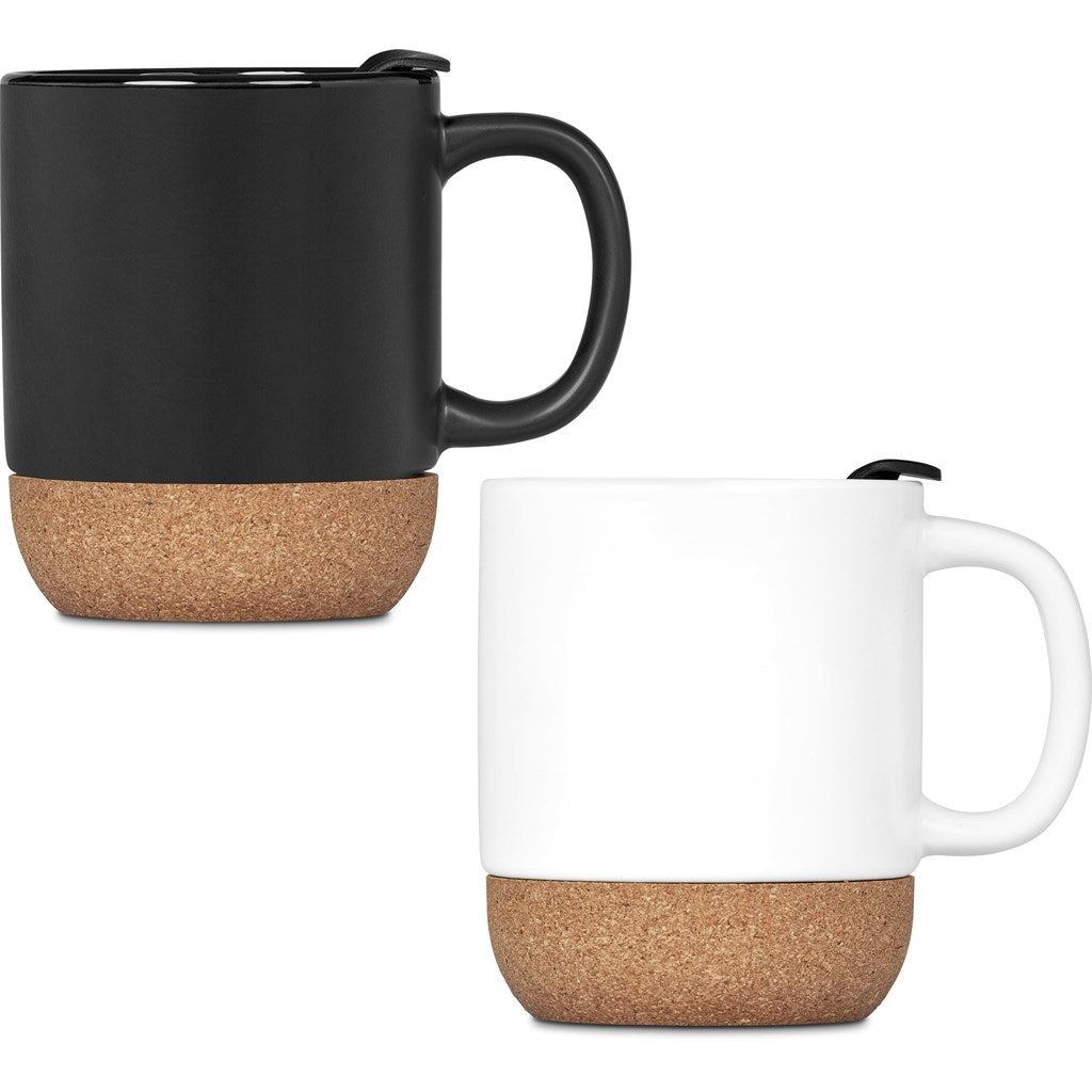 Serendipio Sienna Cork & Ceramic Coffee Mug - 340ml Insulated Design - Brand your company Logo! Get a quote - Promo Lingo