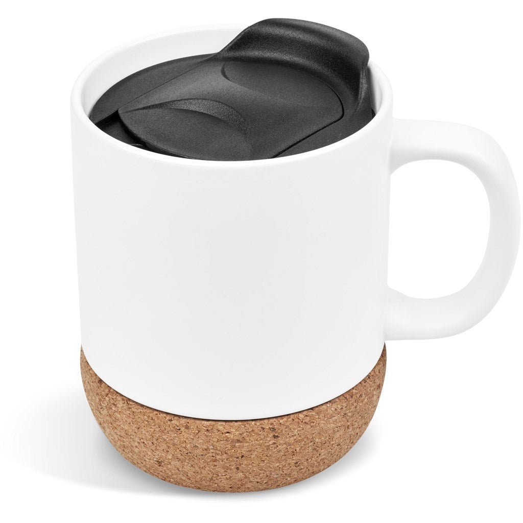 Serendipio Sienna Cork & Ceramic Sublimation Coffee Mug 340ml - Brand your company Logo! Get a quote - Promo Lingo