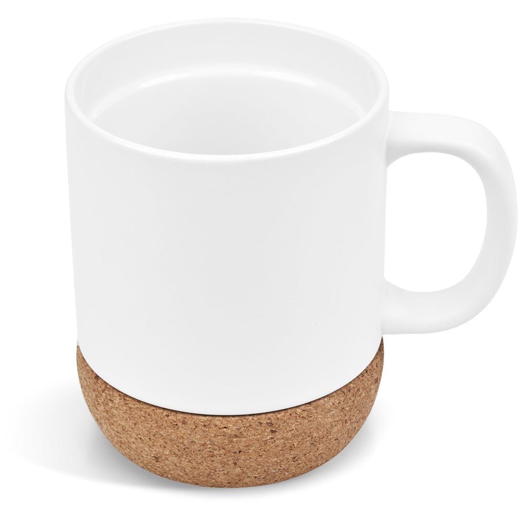 Serendipio Sienna Cork & Ceramic Sublimation Coffee Mug 340ml - Brand your company Logo! Get a quote - Promo Lingo