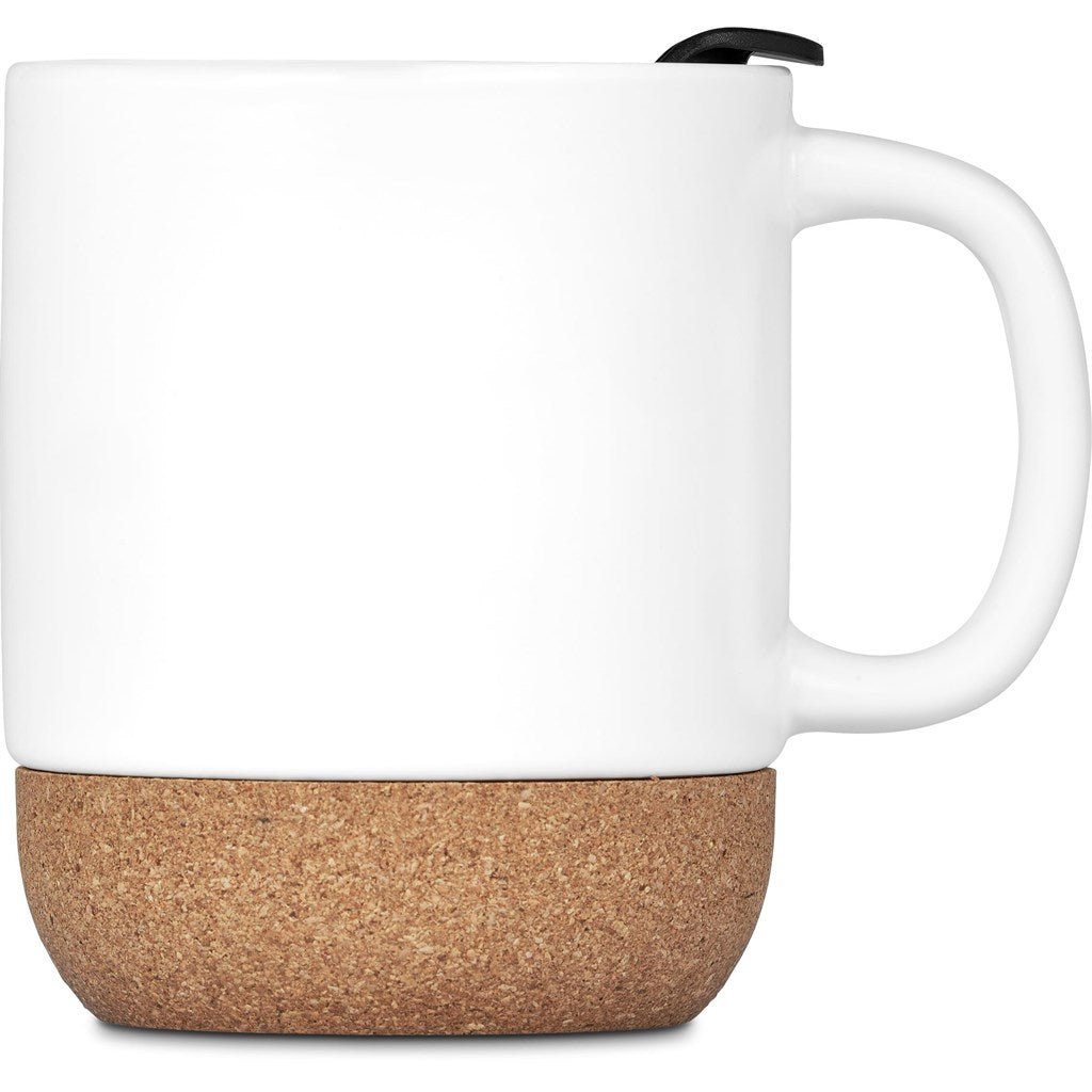 Serendipio Sienna Cork & Ceramic Sublimation Coffee Mug 340ml - Brand your company Logo! Get a quote - Promo Lingo