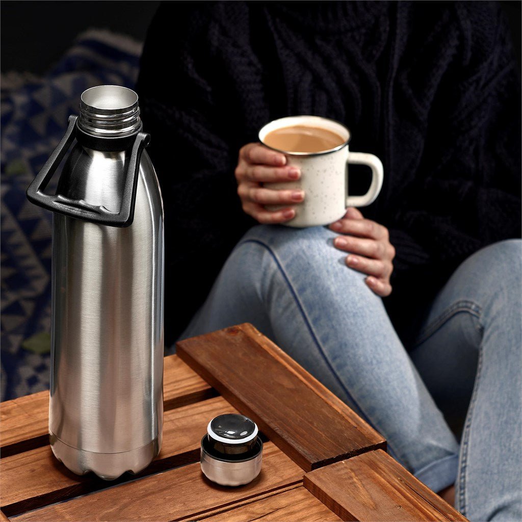 Serendipio Titan Stainless Steel Vacuum Water Bottle - 1.8 Litre, Durable & Portable - Brand your company Logo! Get a quote - Promo Lingo