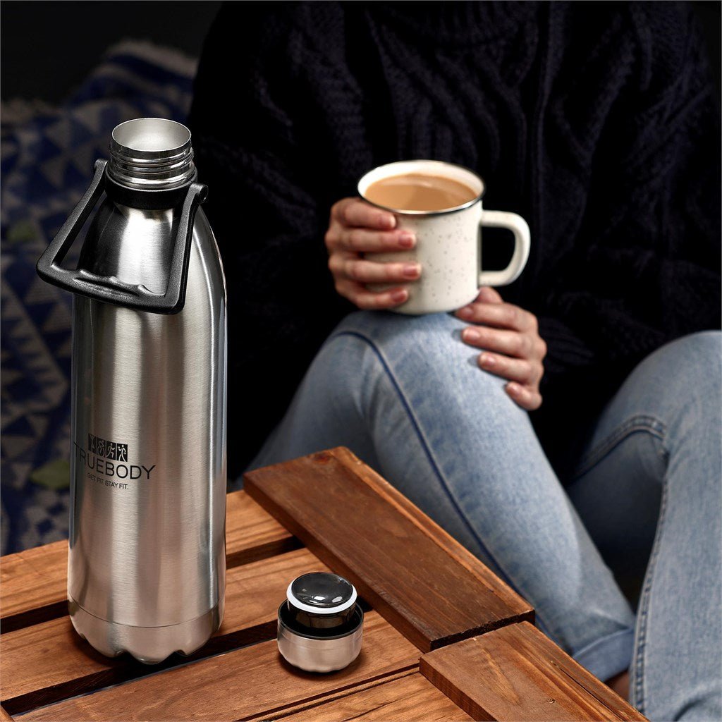 Serendipio Titan Stainless Steel Vacuum Water Bottle - 1.8 Litre, Durable & Portable - Brand your company Logo! Get a quote - Promo Lingo