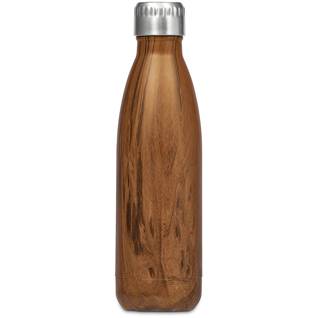 Serendipio Woodbury Stainless Steel Vacuum Water Bottle - 500ml Classic Wood Grain Design - Brand your company Logo! Get a quote - Promo Lingo