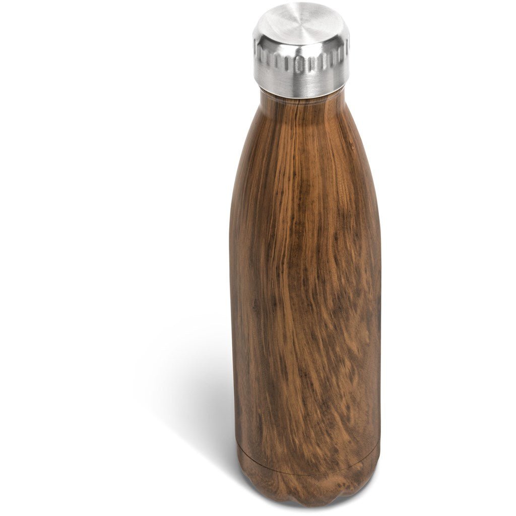 Serendipio Woodbury Stainless Steel Vacuum Water Bottle - 500ml Classic Wood Grain Design - Brand your company Logo! Get a quote - Promo Lingo