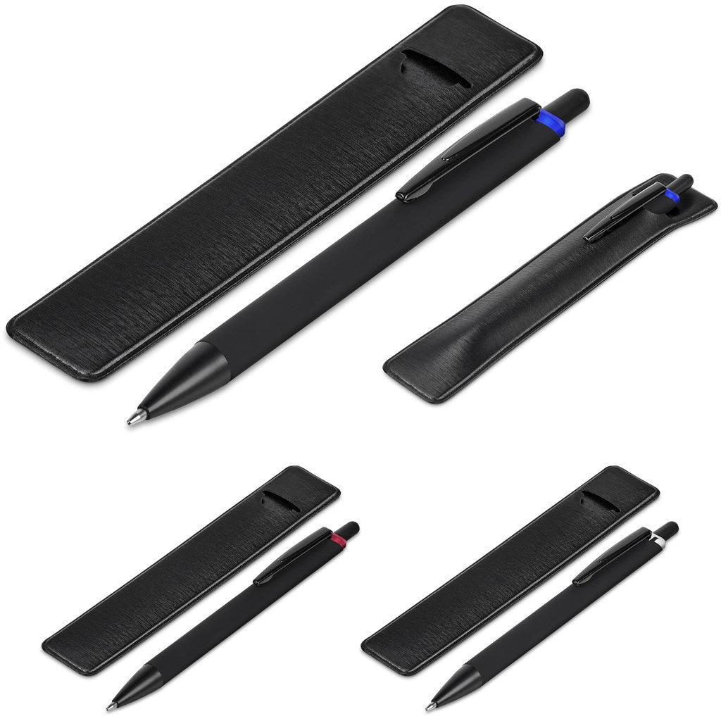 Shine Through Ball Pen In Pouch - Brand your company Logo! Get a quote - Promo Lingo