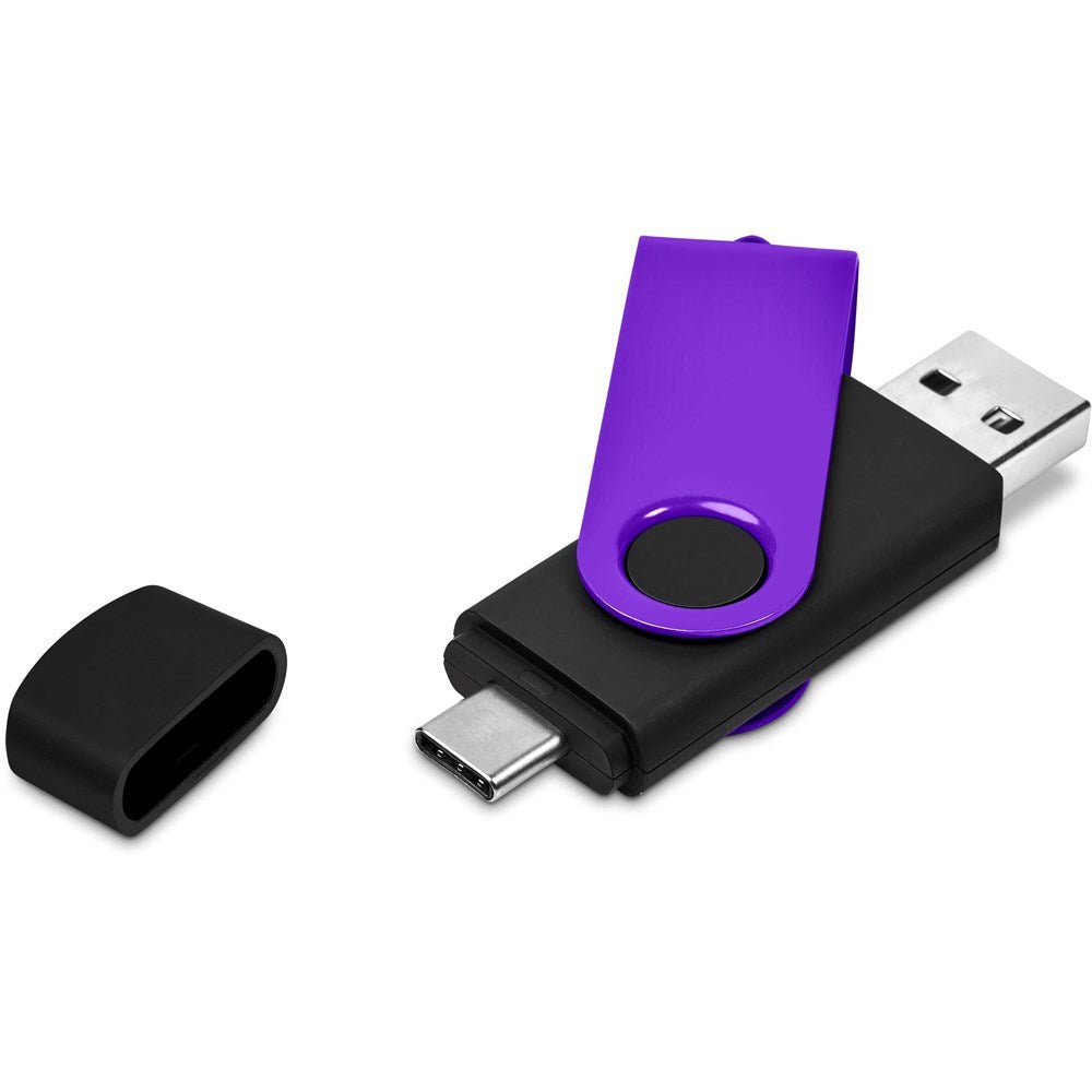 Shuffle Gyro Black Flash Drive – 8GB - Brand your company Logo! Get a quote - Promo Lingo