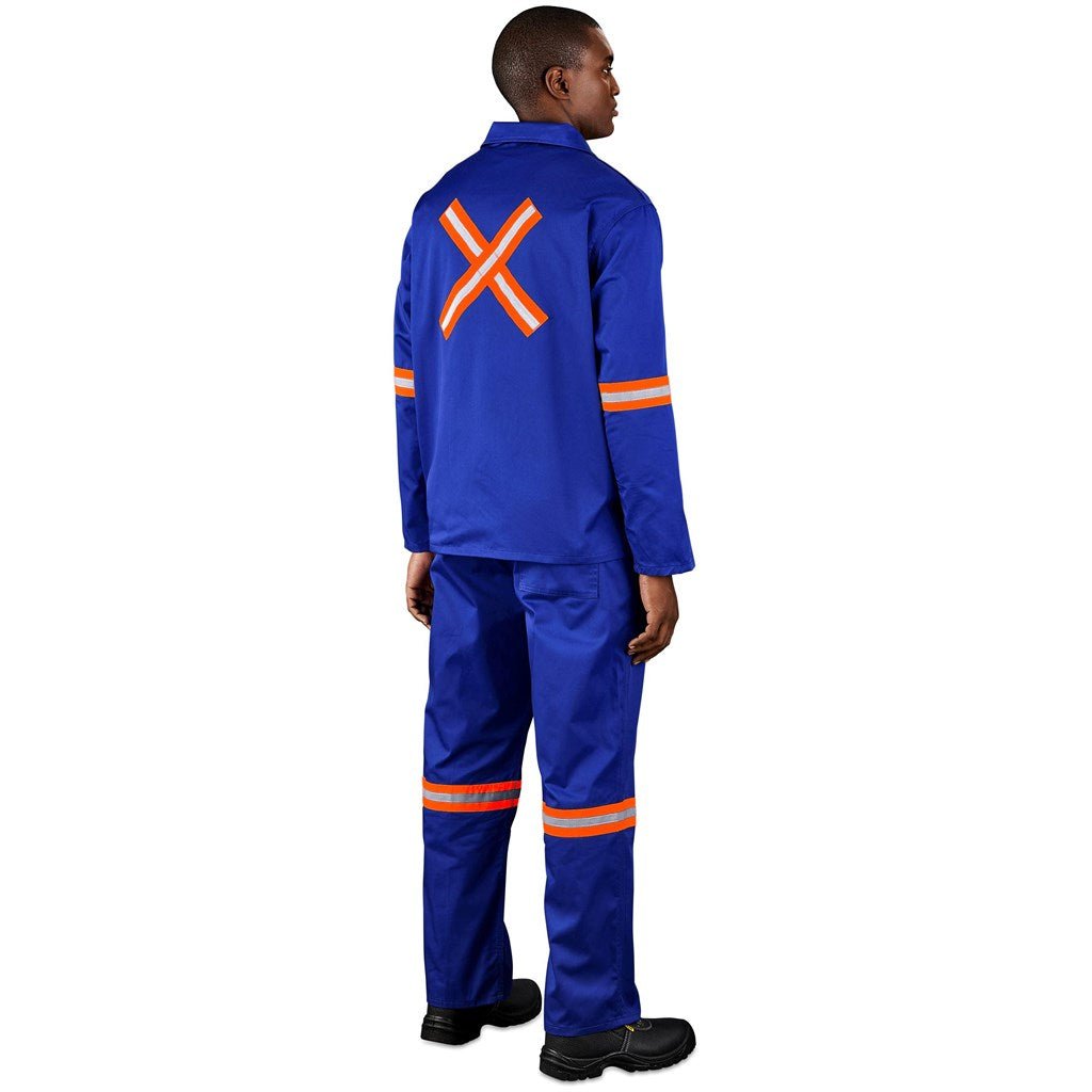 Site Premium Polycotton Jacket - Reflective Arms & Back - Orange Tape - Brand your company Logo! Get a quote - Promo Lingo