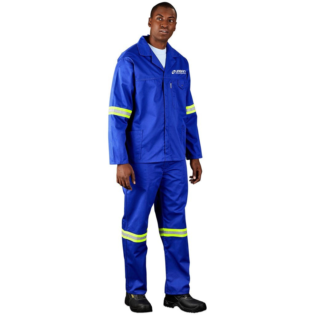 Site Premium Polycotton Jacket - Reflective Arms - Yellow Tape - Brand your company Logo! Get a quote - Promo Lingo