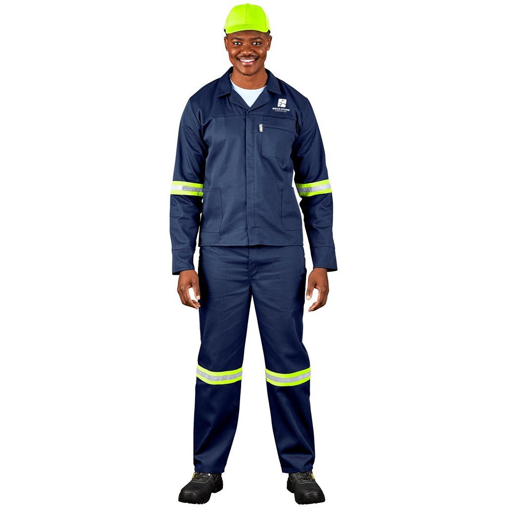 Site Premium Polycotton Jacket - Reflective Arms - Yellow Tape - Brand your company Logo! Get a quote - Promo Lingo
