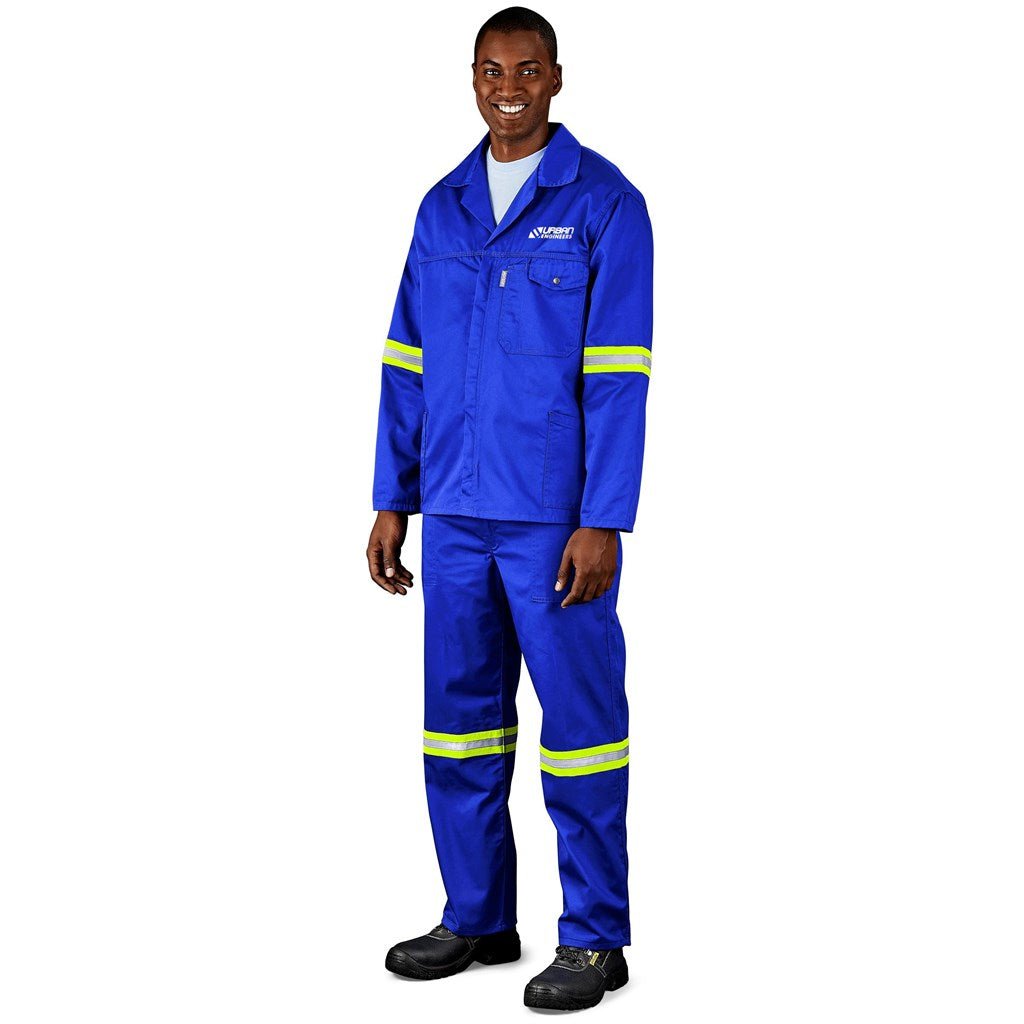Site Premium Polycotton Jacket - Reflective Arms - Yellow Tape - Brand your company Logo! Get a quote - Promo Lingo