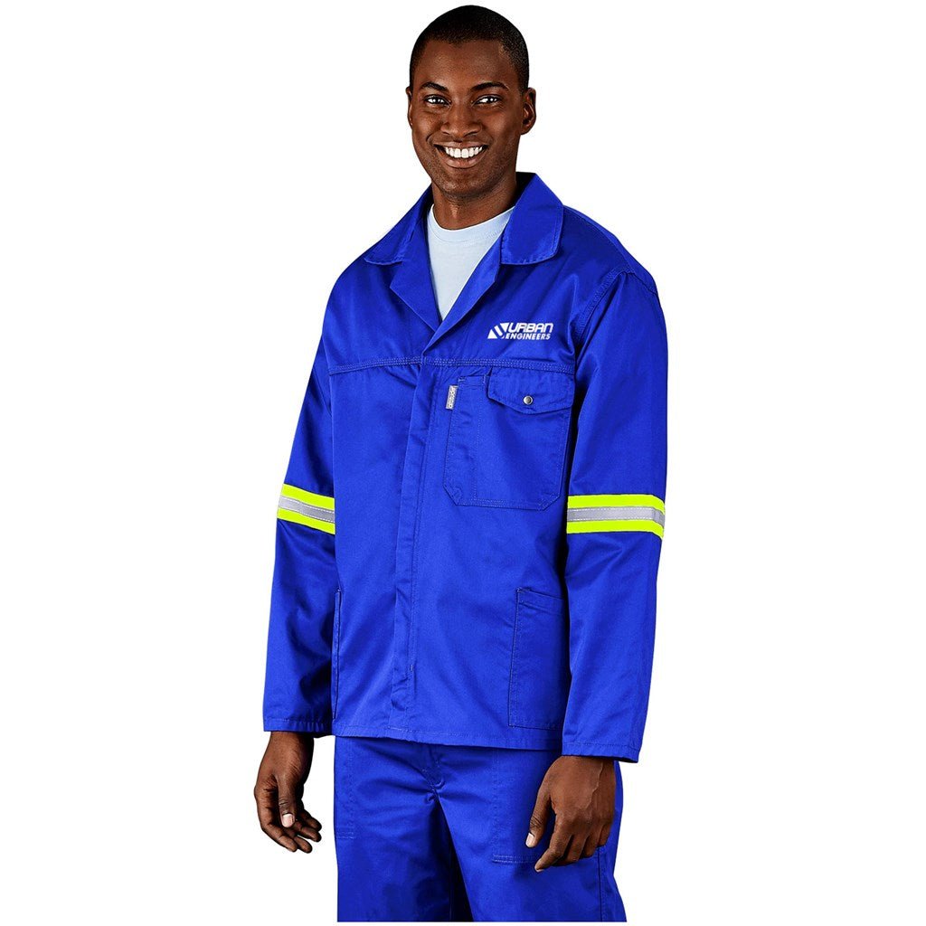 Site Premium Polycotton Jacket - Reflective Arms - Yellow Tape - Brand your company Logo! Get a quote - Promo Lingo