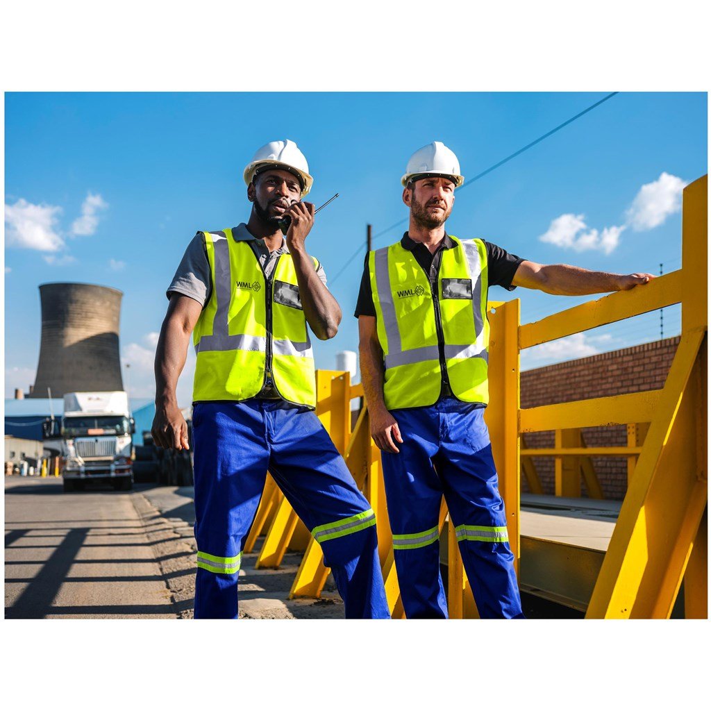 Site Premium Polycotton Pants - Reflective Legs - Yellow Tape - Brand your company Logo! Get a quote - Promo Lingo