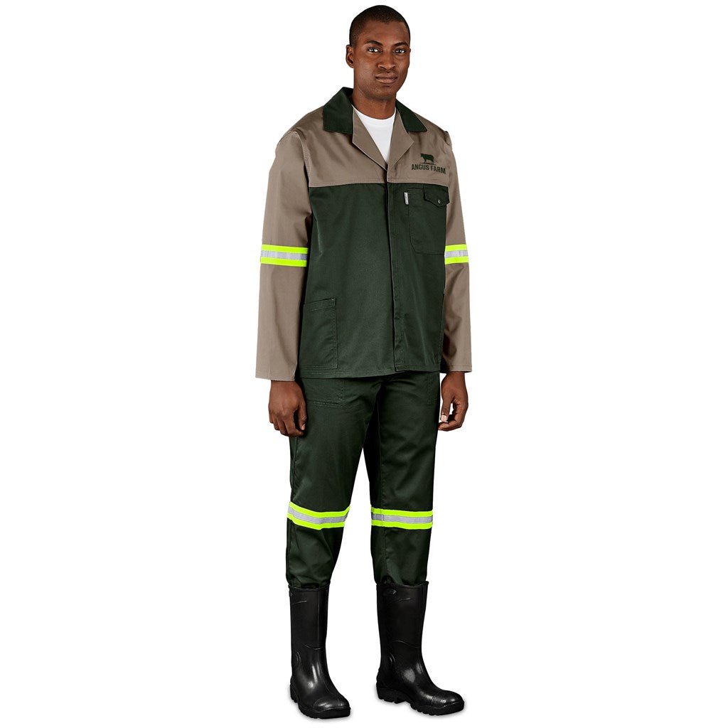 Site Premium Two - Tone Polycotton Jacket - Reflective Arms - Yellow Tape - Brand your company Logo! Get a quote - Promo Lingo