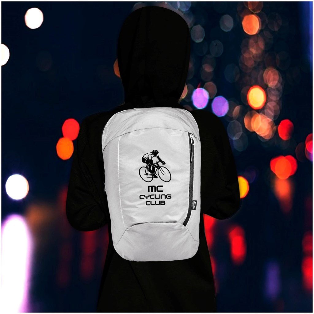 Slazenger Olympia Reflective Backpack for Safe Adventures - Brand your company Logo! Get a quote - Promo Lingo