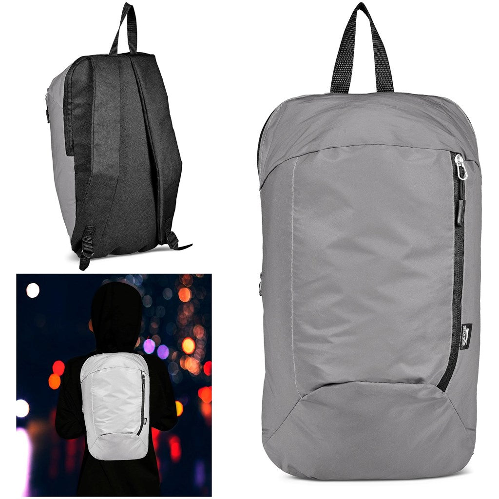 Slazenger Olympia Reflective Backpack for Safe Adventures - Brand your company Logo! Get a quote - Promo Lingo