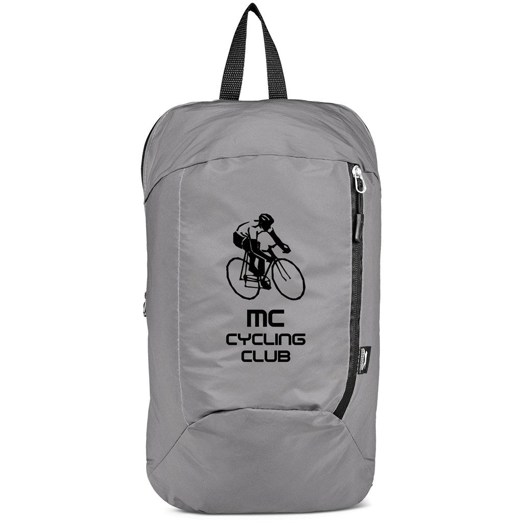 Slazenger Olympia Reflective Backpack for Safe Adventures - Brand your company Logo! Get a quote - Promo Lingo