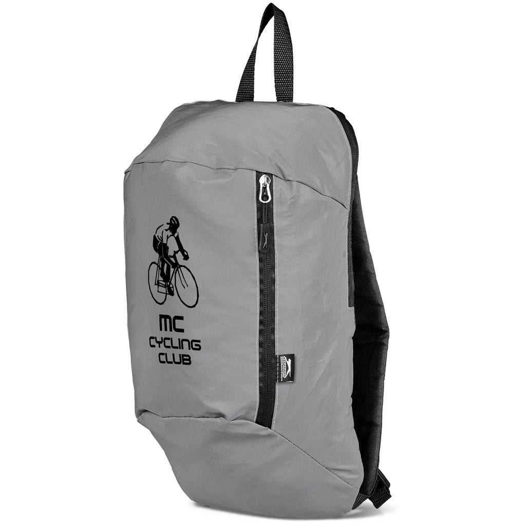 Slazenger Olympia Reflective Backpack for Safe Adventures - Brand your company Logo! Get a quote - Promo Lingo