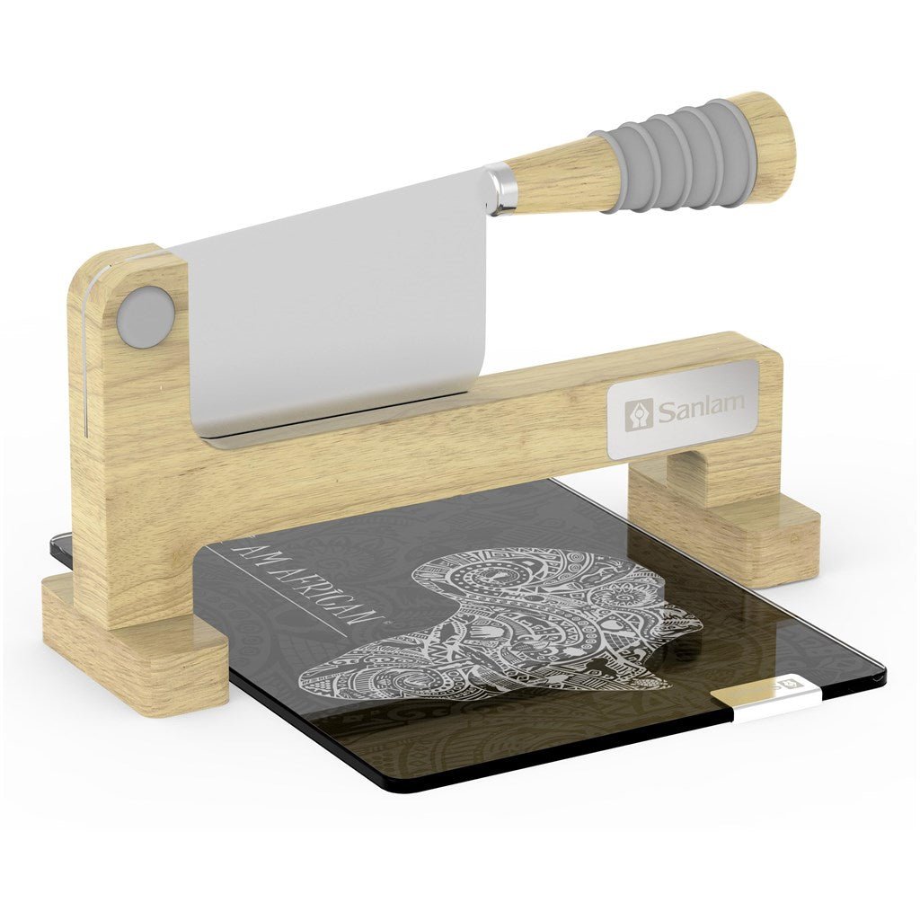 Stylish Andy Cartwright "The Chopping Block" Biltong Slicer - Brand your company Logo! Get a quote - Promo Lingo