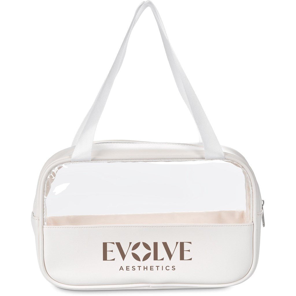 Stylish Eva & Elm Chanelle Midi Toiletry & Cosmetic Bag - Brand your company Logo! Get a quote - Promo Lingo