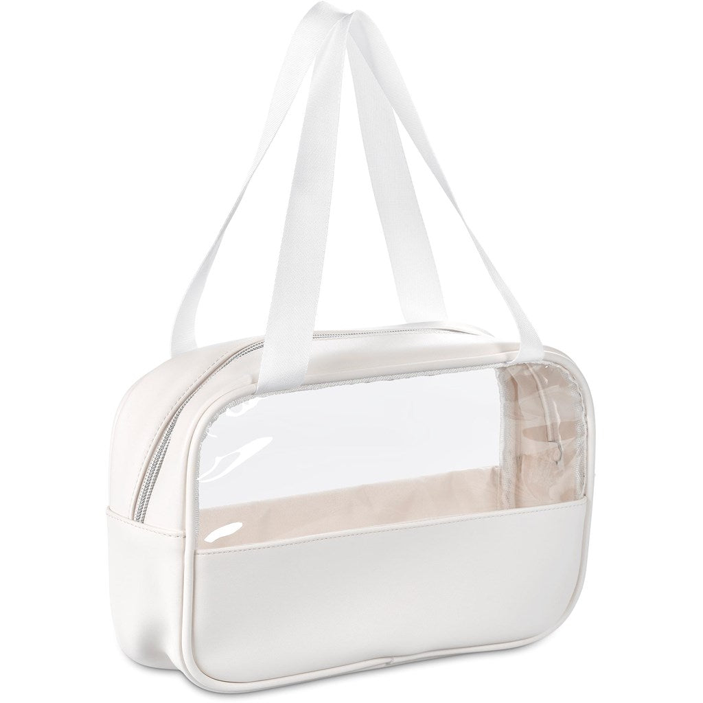 Stylish Eva & Elm Chanelle Midi Toiletry & Cosmetic Bag - Brand your company Logo! Get a quote - Promo Lingo