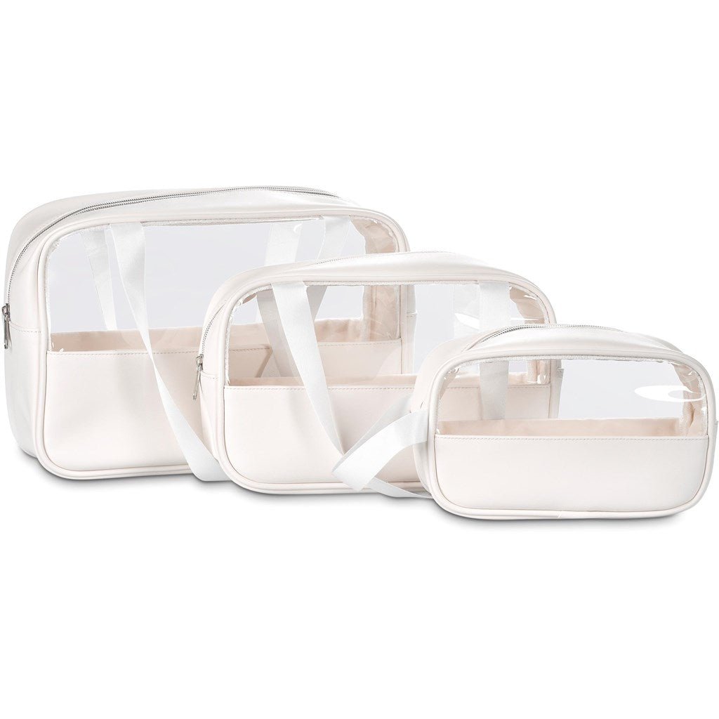 Stylish Eva & Elm Chanelle Midi Toiletry & Cosmetic Bag - Brand your company Logo! Get a quote - Promo Lingo