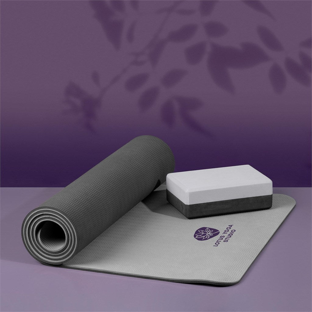 Stylish Eva & Elm Eclipse Two Tone Exercise Mat for Comfort - Brand your company Logo! Get a quote - Promo Lingo