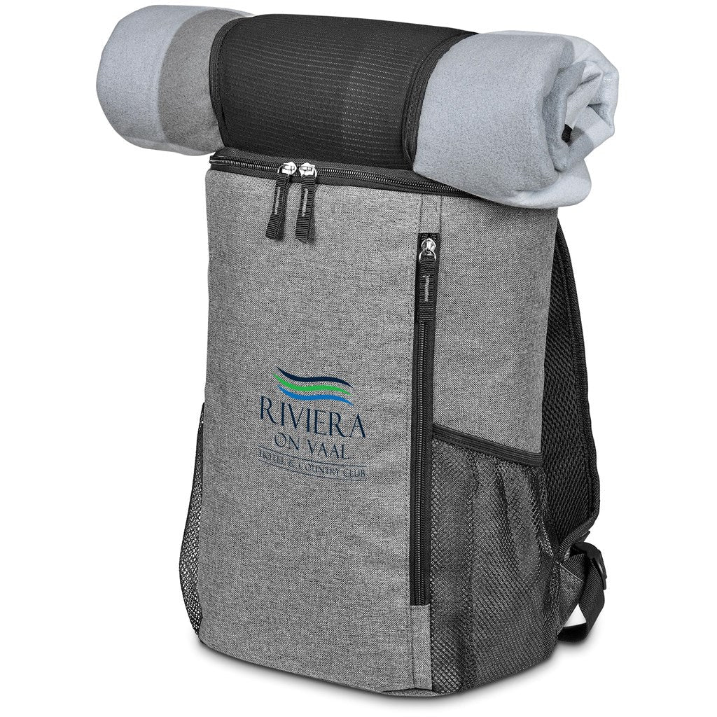 Summertide Backpack Cooler & Picnic Blanket Set - Brand your company Logo! Get a quote - Promo Lingo