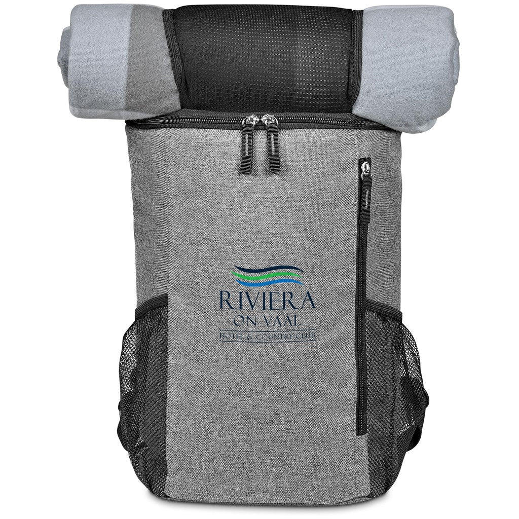 Summertide Backpack Cooler & Picnic Blanket Set - Brand your company Logo! Get a quote - Promo Lingo