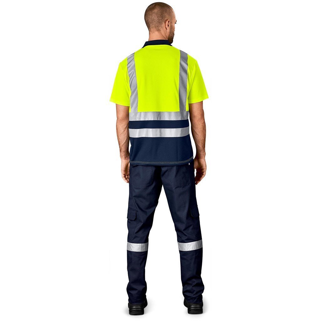Surveyor Two - Tone Hi - Viz Reflective Golf Shirt - Brand your company Logo! Get a quote - Promo Lingo