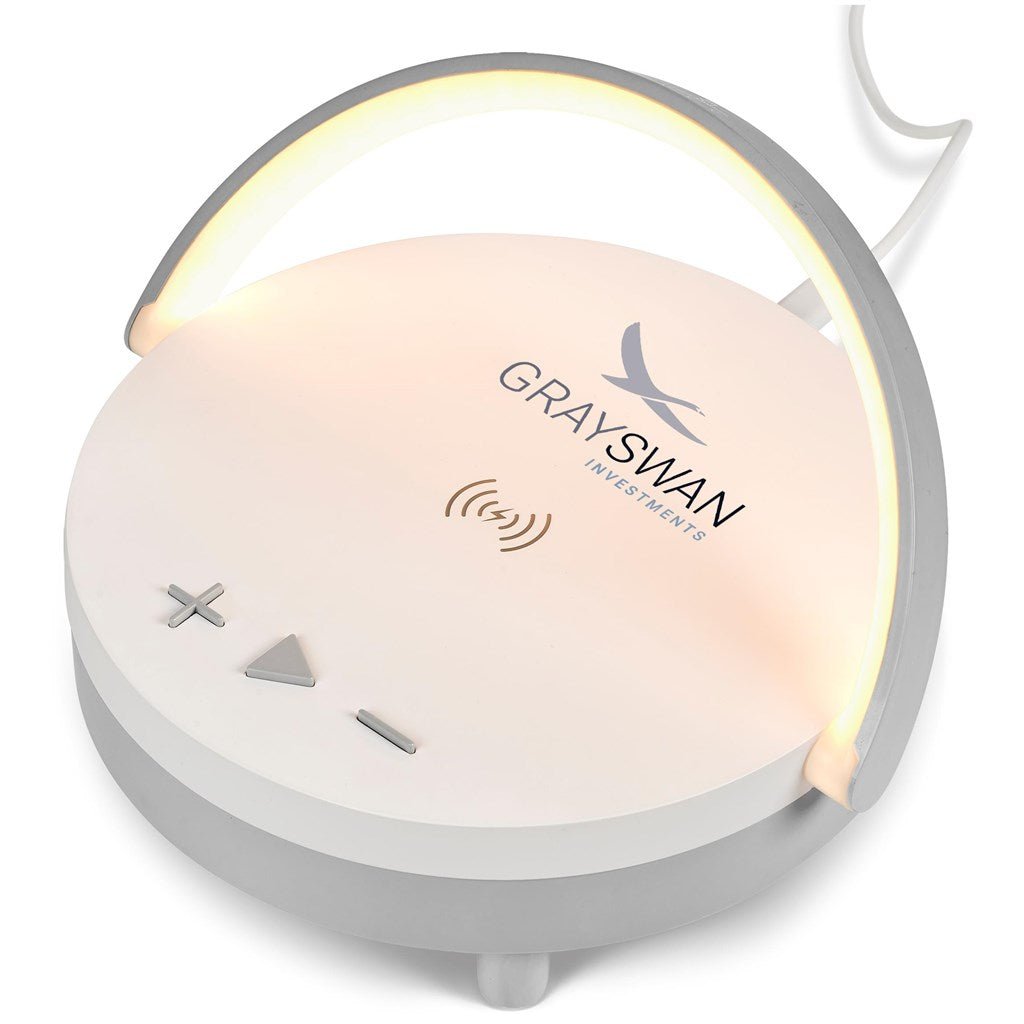 Swiss Cougar Anchorage Bluetooth Speaker, Wireless Charger & Night Light - Brand your company Logo! Get a quote - Promo Lingo