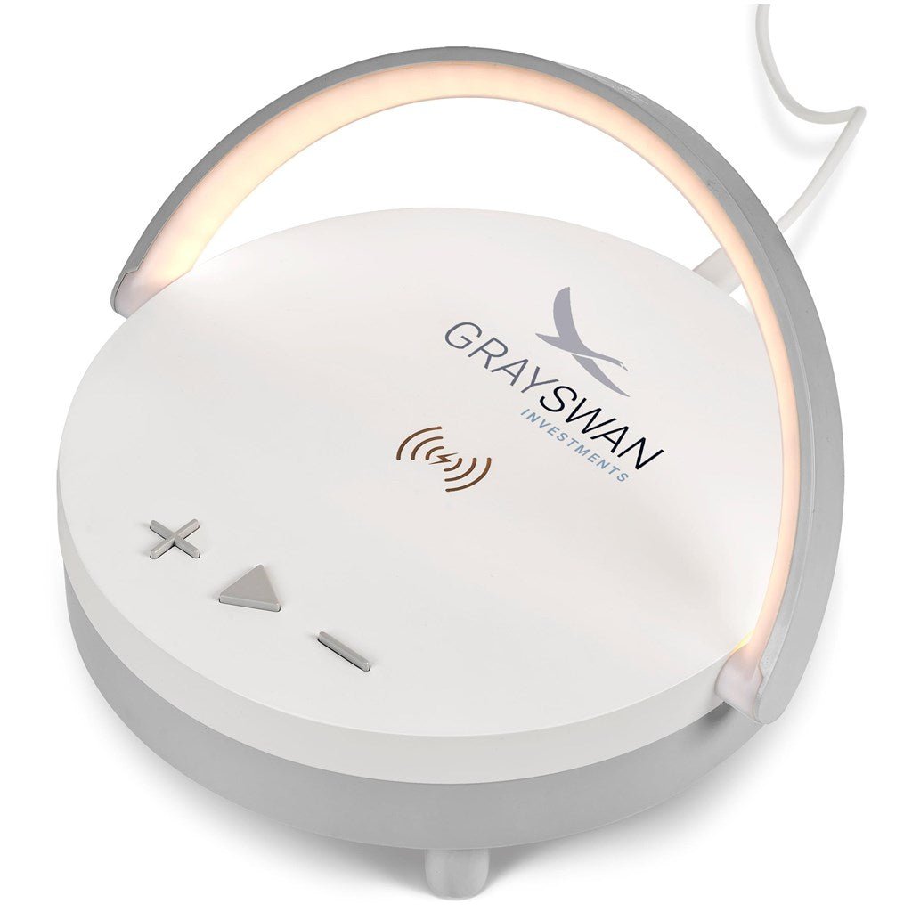 Swiss Cougar Anchorage Bluetooth Speaker, Wireless Charger & Night Light - Brand your company Logo! Get a quote - Promo Lingo