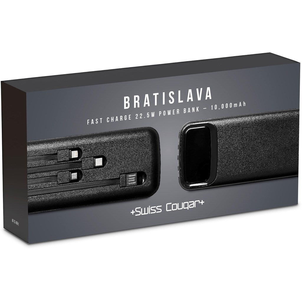 Swiss Cougar Bratislava Fast Charge 22.5W Power Bank - 10,000mAh - Brand your company Logo! Get a quote - Promo Lingo
