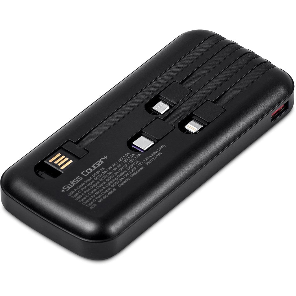 Swiss Cougar Bratislava Fast Charge 22.5W Power Bank - 10,000mAh - Brand your company Logo! Get a quote - Promo Lingo