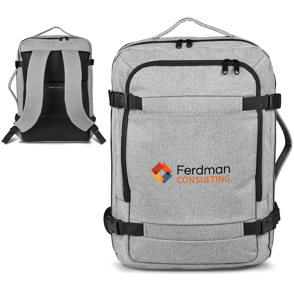 Swiss Cougar Cardiff Hybrid Laptop Backpack with USB Charging for Business Travelers - Brand your company Logo! Get a quote - Promo Lingo