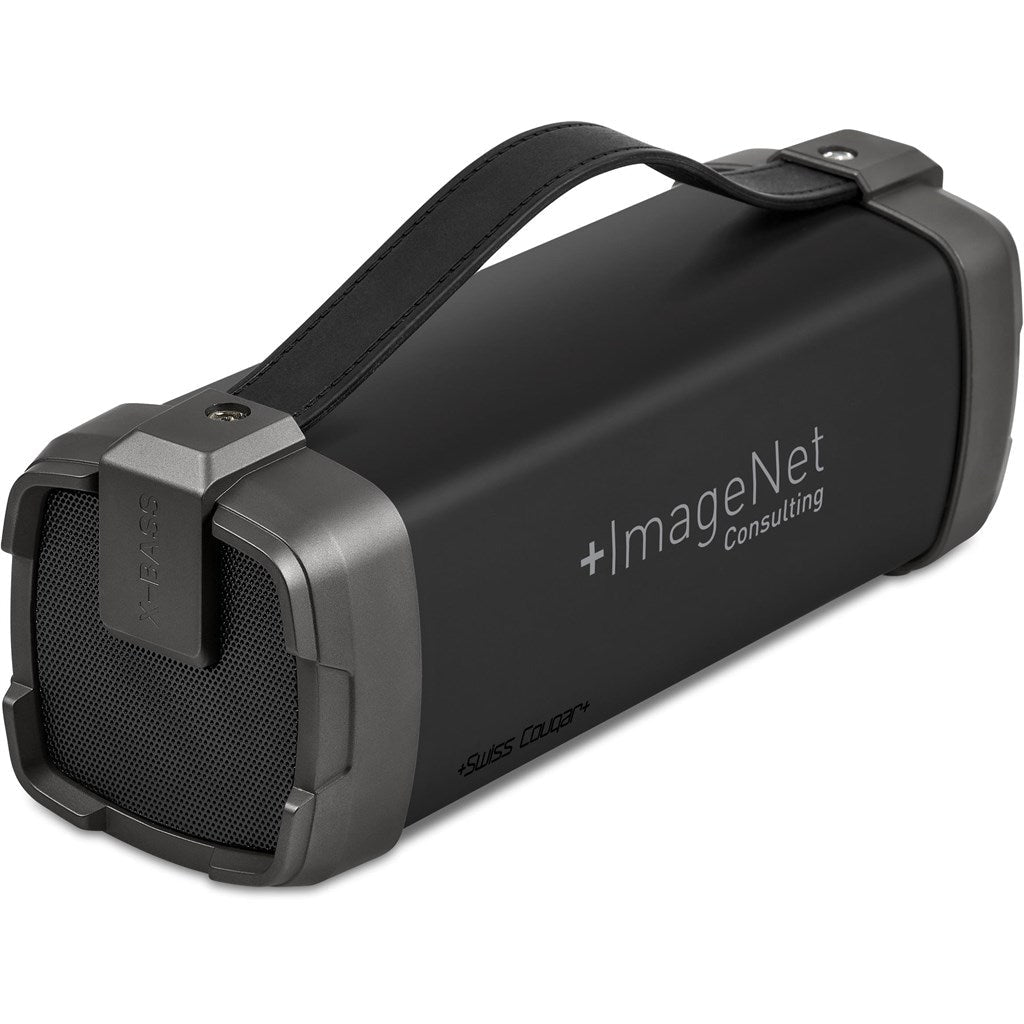 Swiss Cougar Chicago Bluetooth Speaker & FM Radio - Brand your company Logo! Get a quote - Promo Lingo