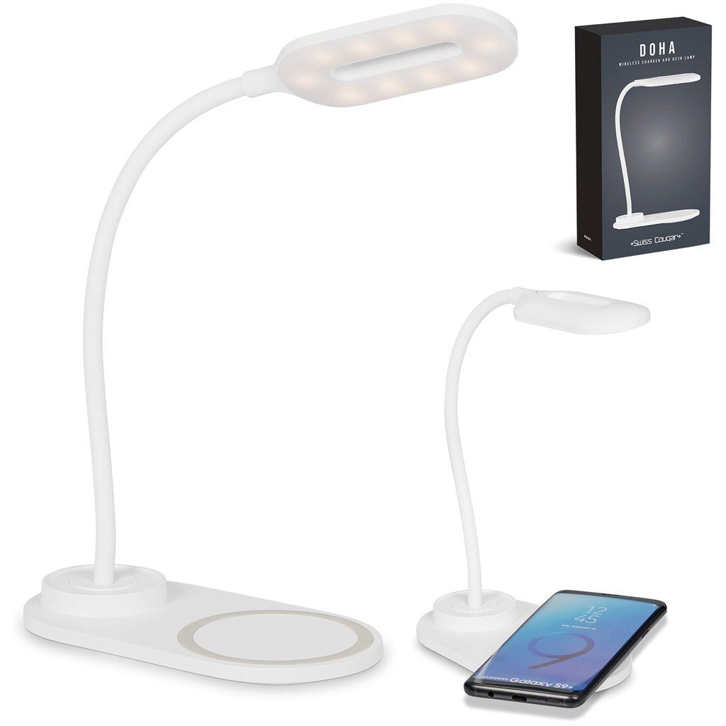 Swiss Cougar Doha Wireless Charger & Desk Lamp Wireless Chargers - Get the best branded items from - Promo Lingo