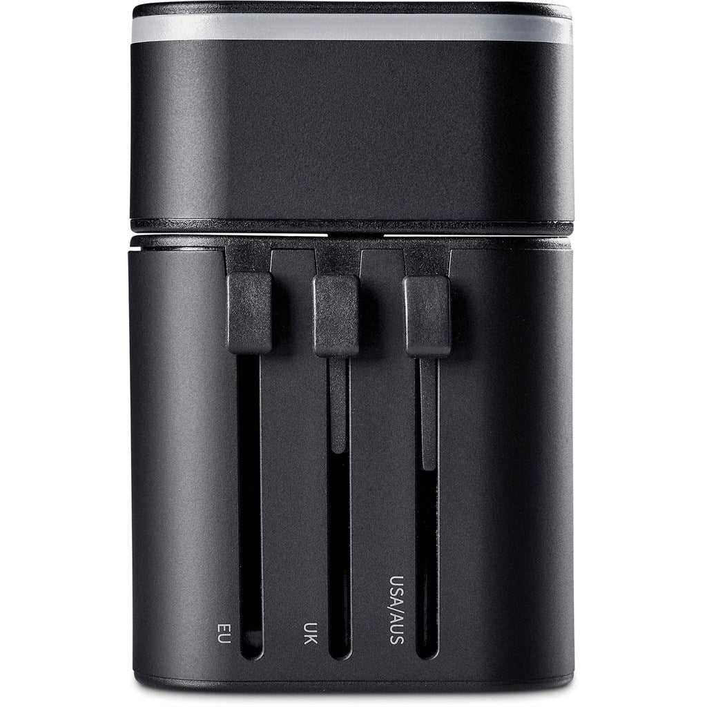 Swiss Cougar Frankfurt World Travel Adaptor - Brand your company Logo! Get a quote - Promo Lingo