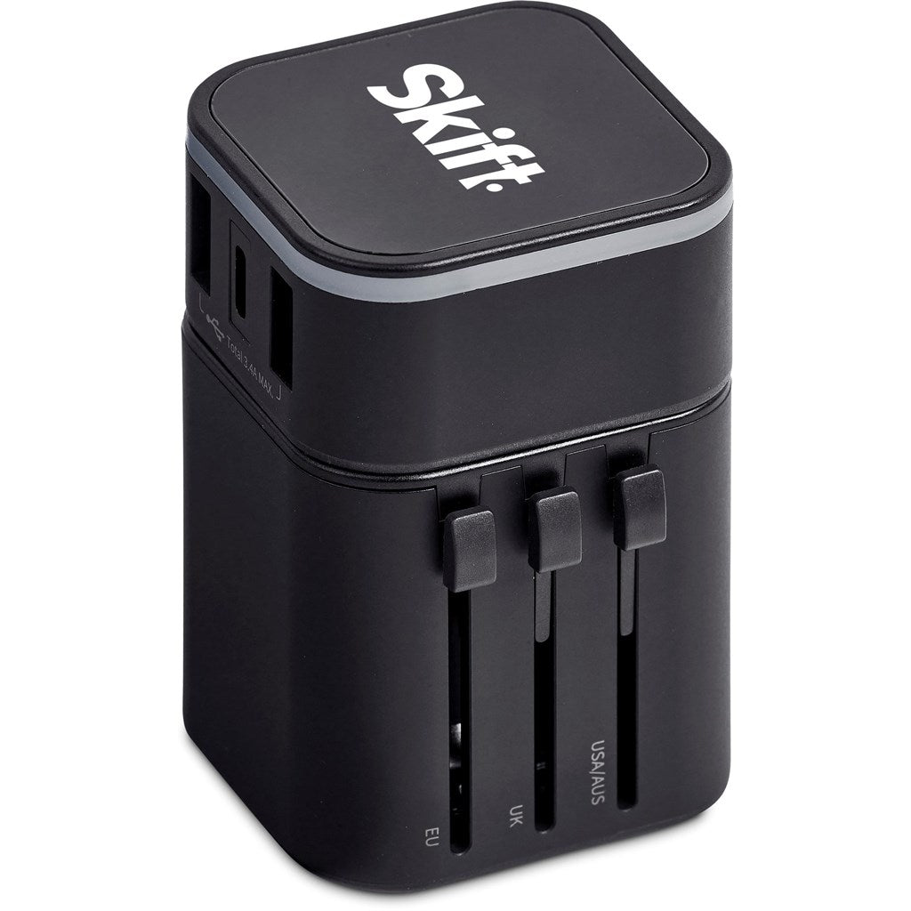 Swiss Cougar Frankfurt World Travel Adaptor - Brand your company Logo! Get a quote - Promo Lingo