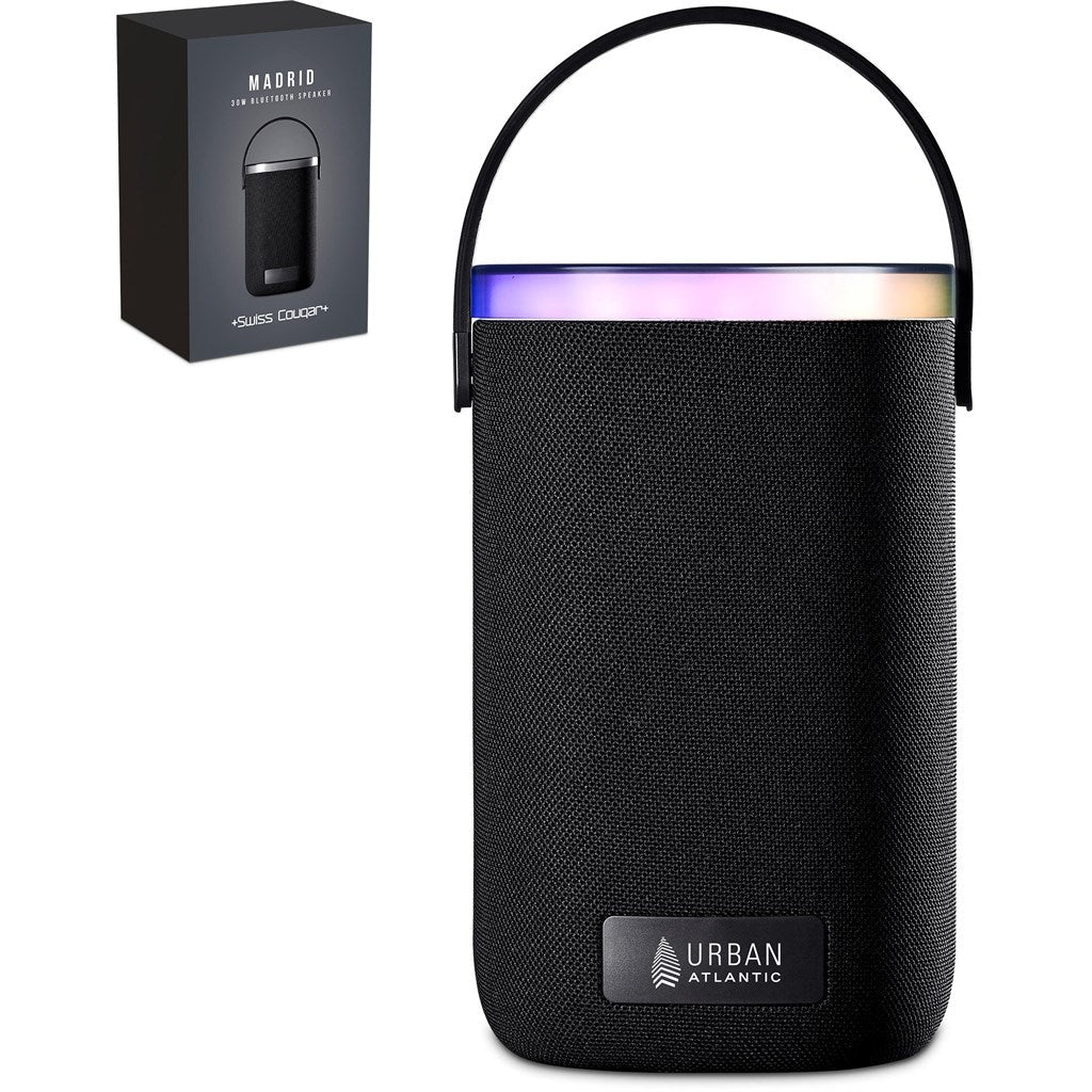 Swiss Cougar Madrid 30W Bluetooth Speaker with RGB Lights for Party Lovers - Brand your company Logo! Get a quote - Promo Lingo