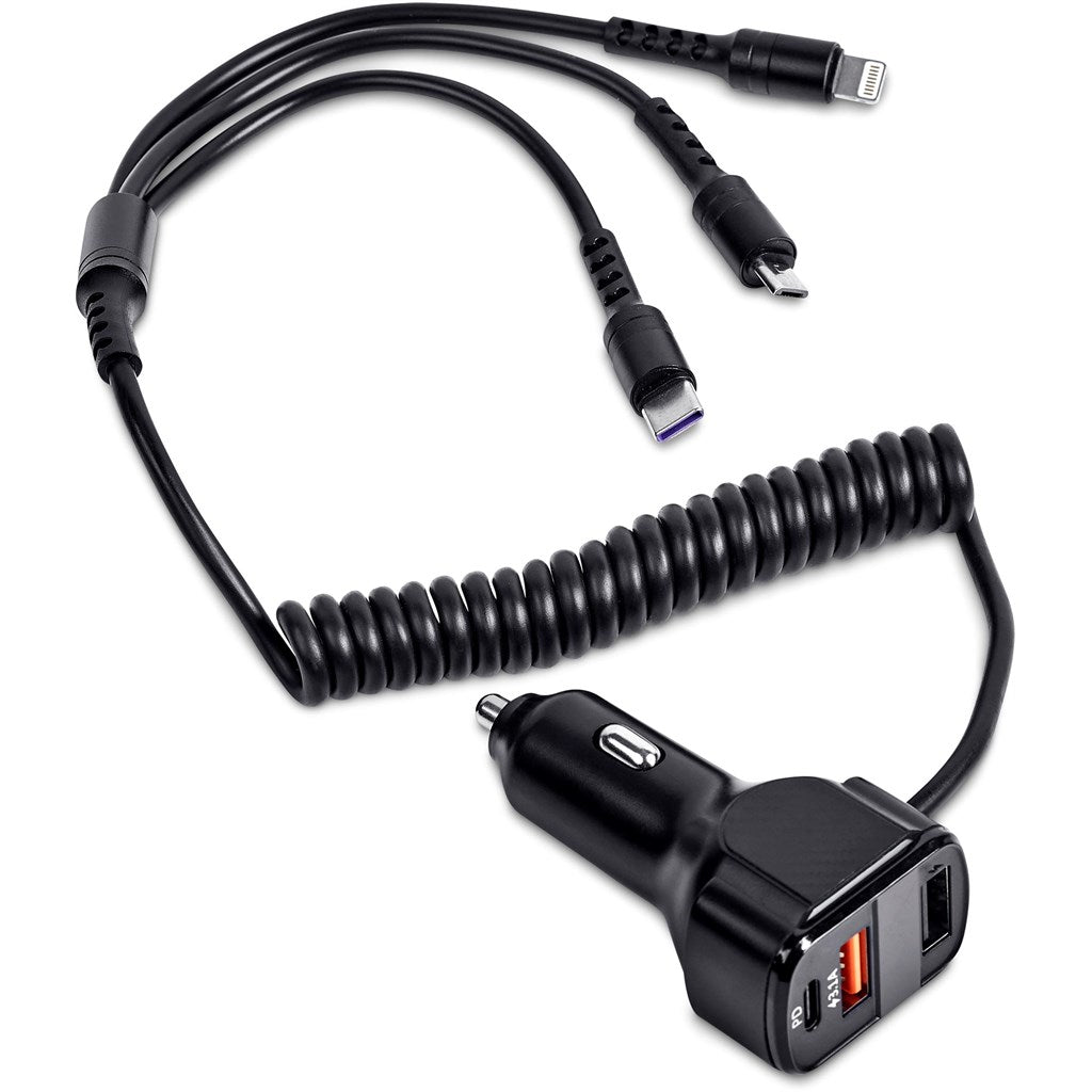 Swiss Cougar Monza 3 - in - 1 Fast Car Charger - Brand your company Logo! Get a quote - Promo Lingo