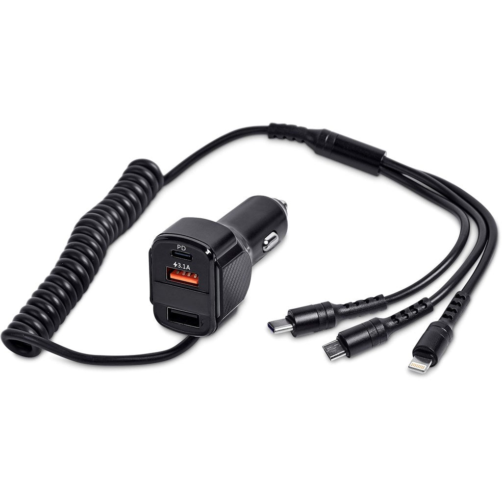 Swiss Cougar Monza 3 - in - 1 Fast Car Charger - Brand your company Logo! Get a quote - Promo Lingo